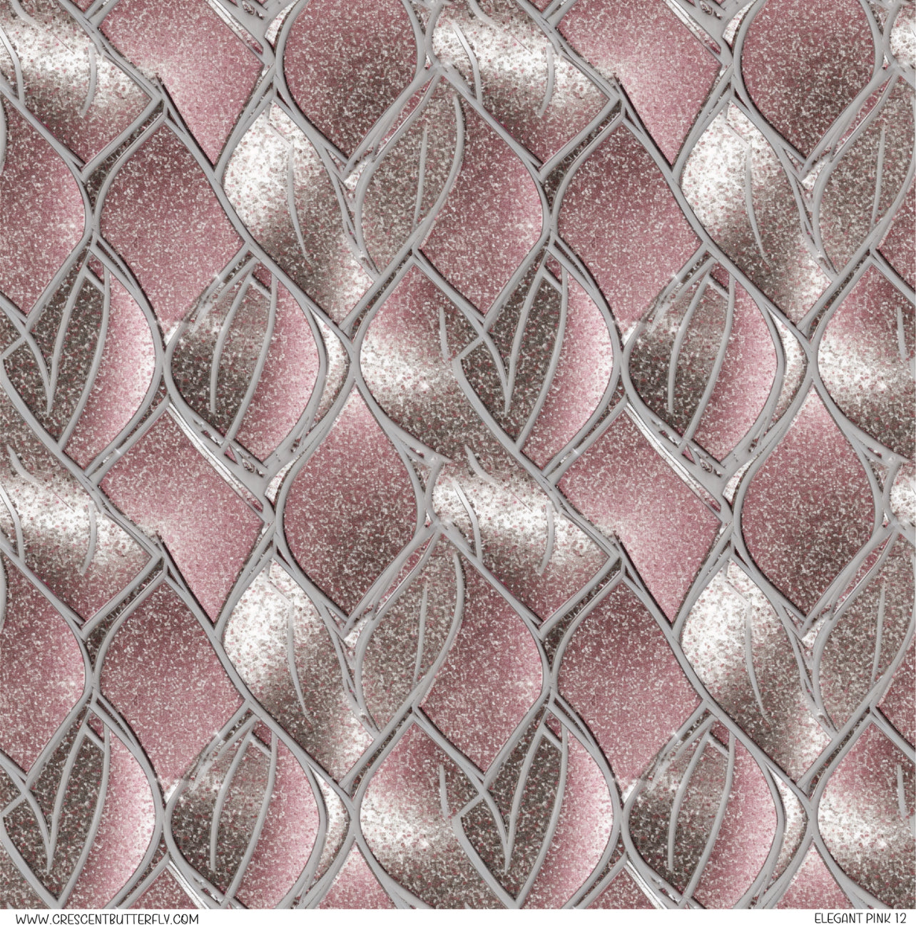 Elegant Pink 12 Pattern Vinyl Sheet/Wrap