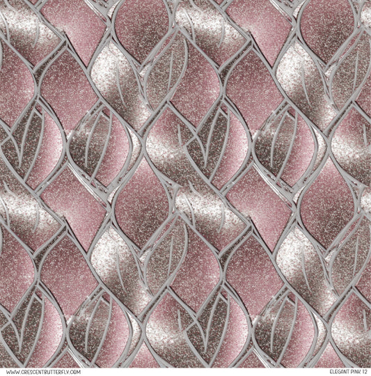 Elegant Pink 12 Pattern Vinyl Sheet/Wrap