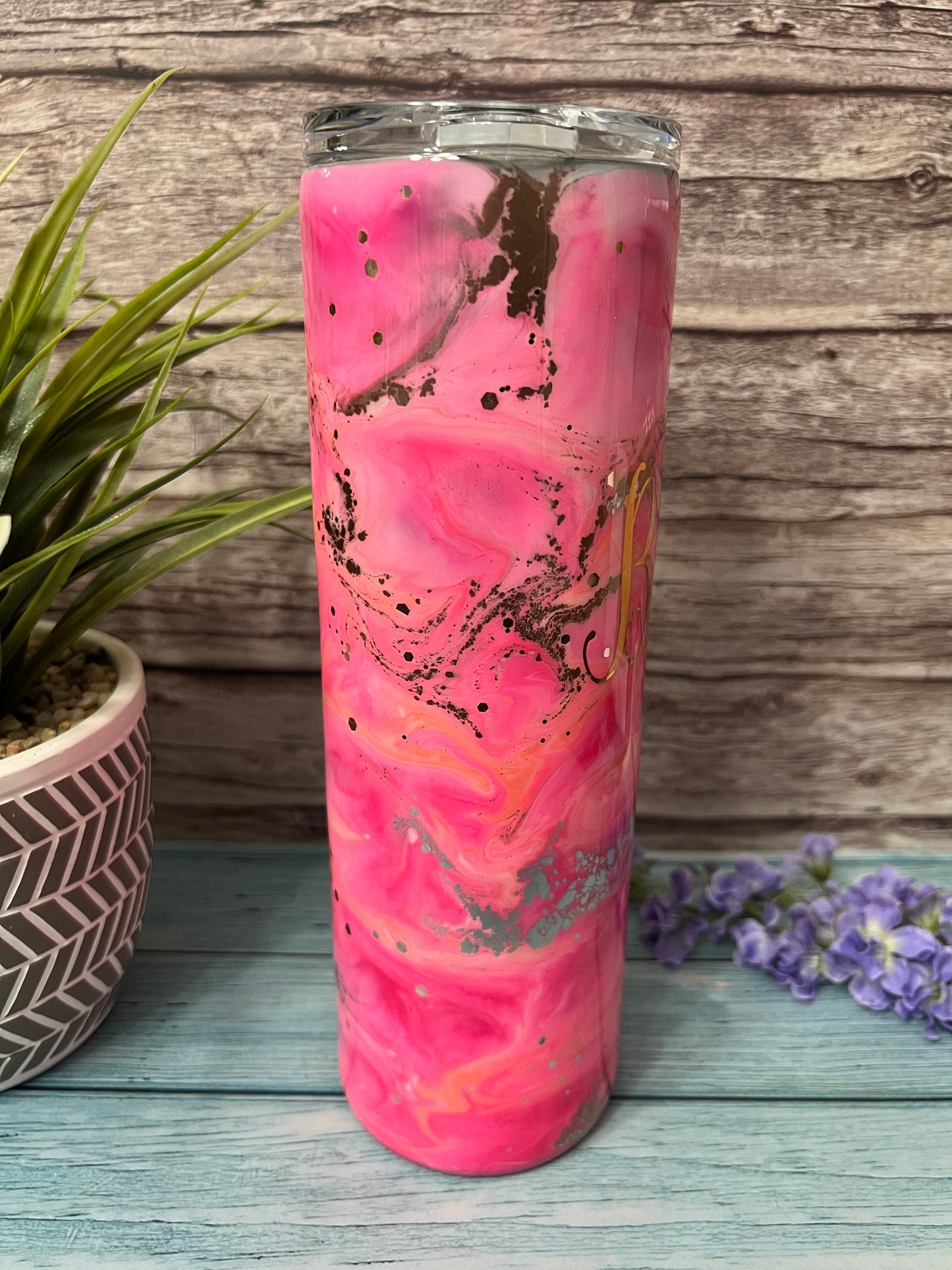 Cosmic Coral Handmade Custom Epoxy Tumbler