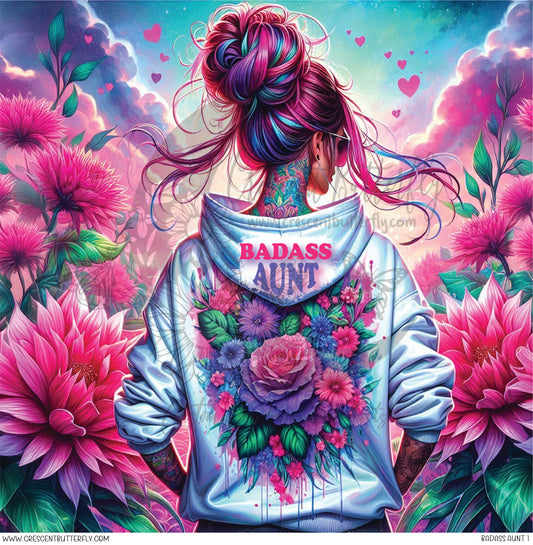 BadAss Aunt 1 Printed Vinyl Sheet/Wrap