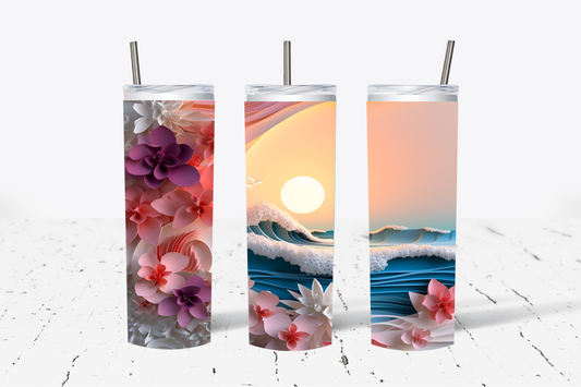 Beach Scene 2 3D Sublimation Tumbler