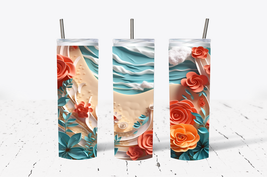 Beach Scene 6 3D Sublimation Tumbler