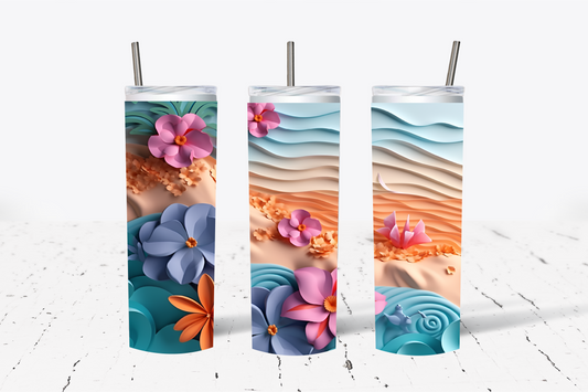 Beach Scene 7 3D Sublimation Tumbler