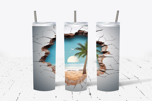 Beach Land 7 3D Sublimation Tumbler