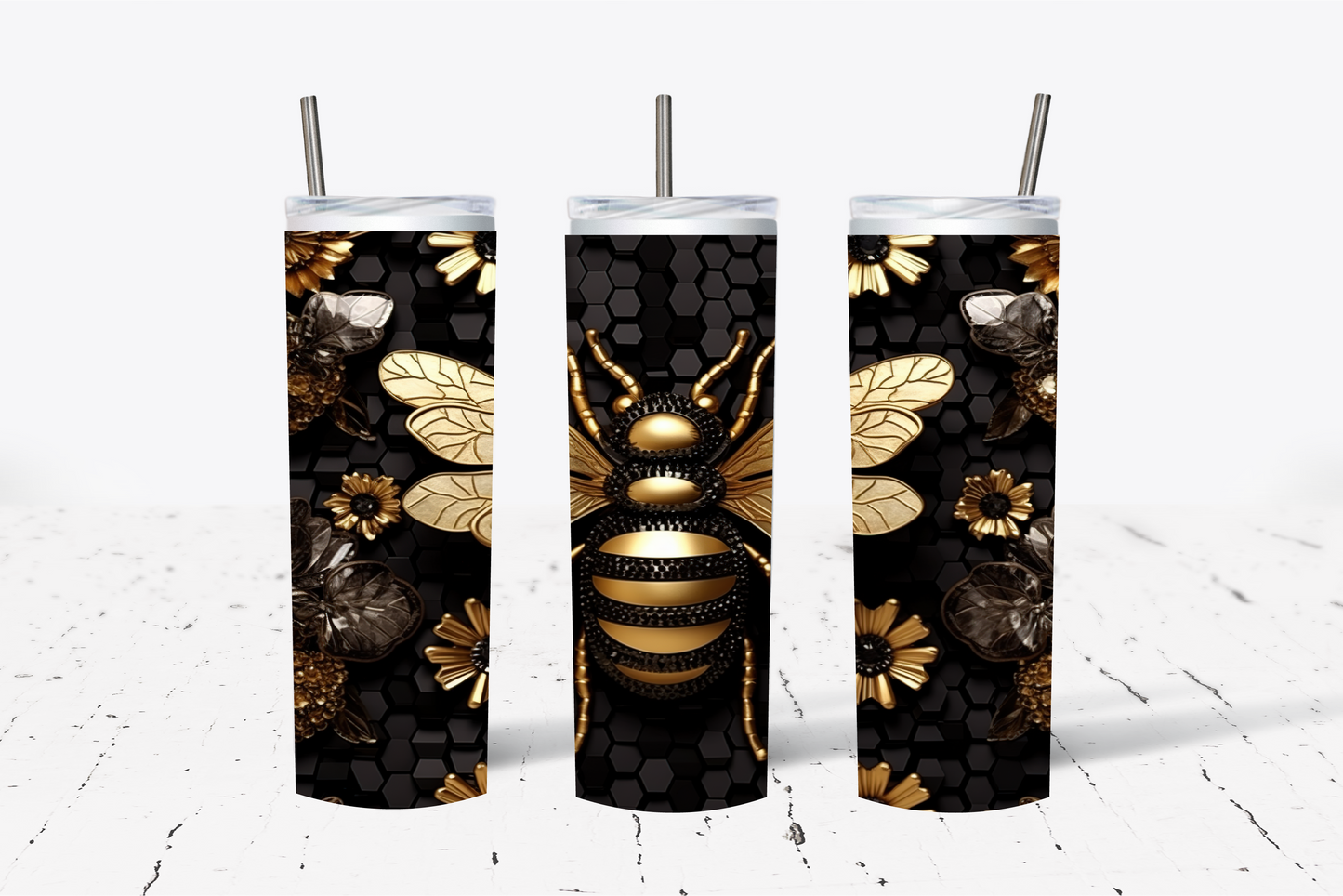 Bee 2 3D Sublimation Tumbler