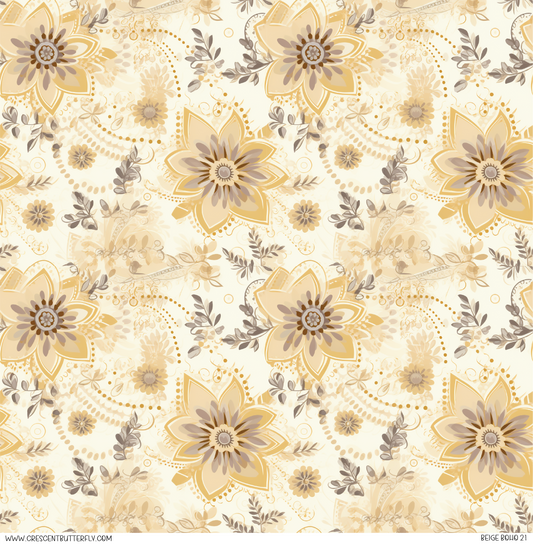 Beige Boho 21 Pattern Vinyl Sheet/Wrap