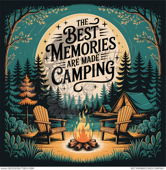 Best Memories Made Camping 1 Printed Vinyl Sheet/Wrap
