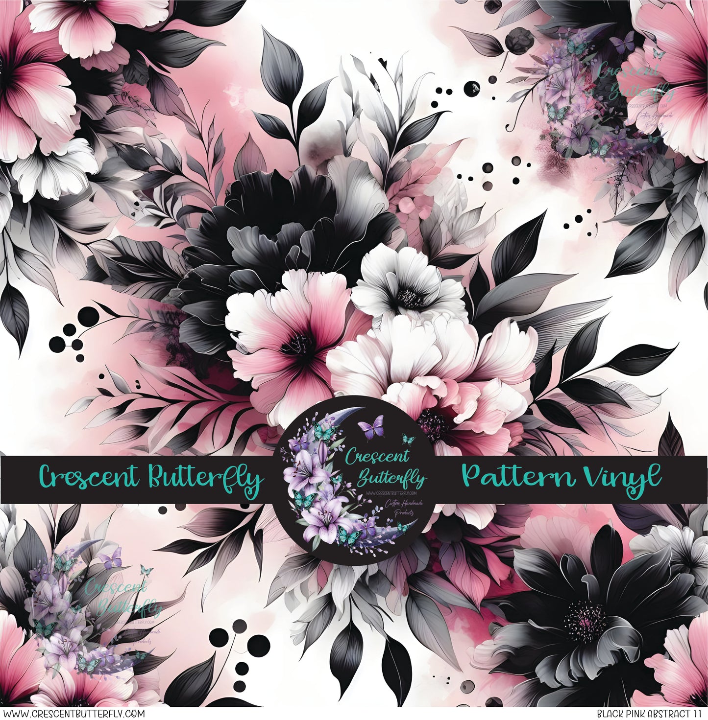 Black Pink Abstract 11 Printed Vinyl Sheet/Wrap