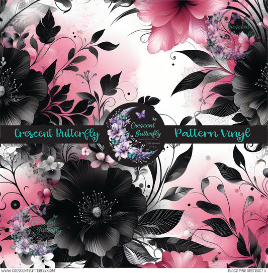 Black Pink Abstract 4 Printed Vinyl Sheet/Wrap