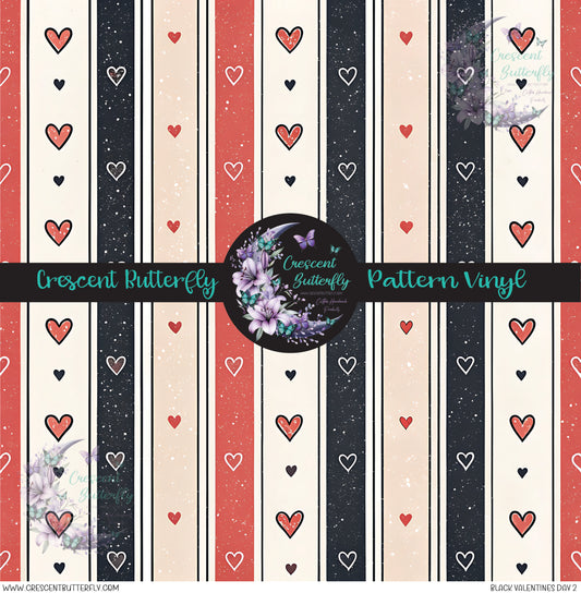 Black Valentines Day 2 Printed Vinyl Sheet/Wrap