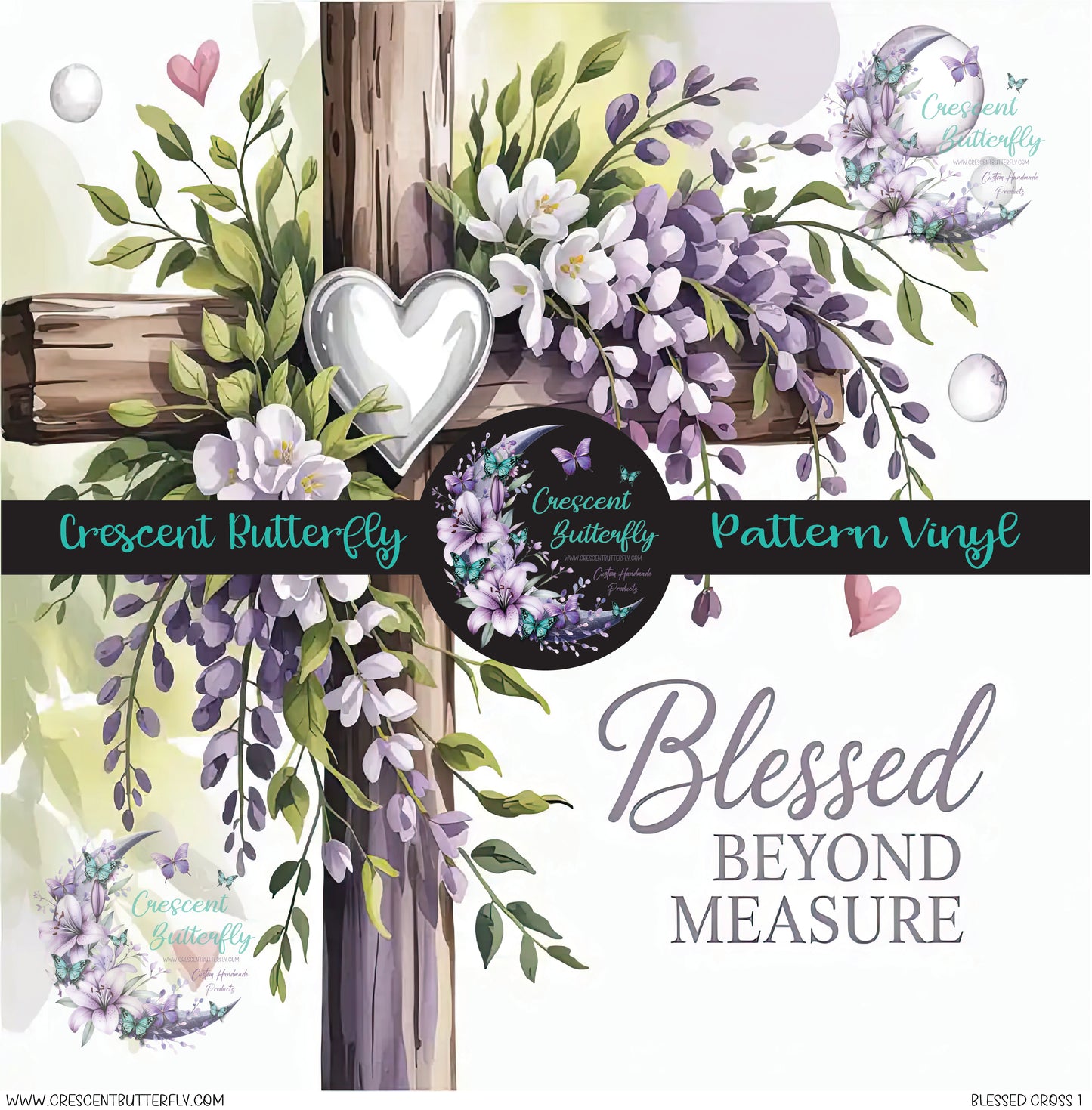 Blessed Cross 1 Printed Vinyl Sheet/Wrap