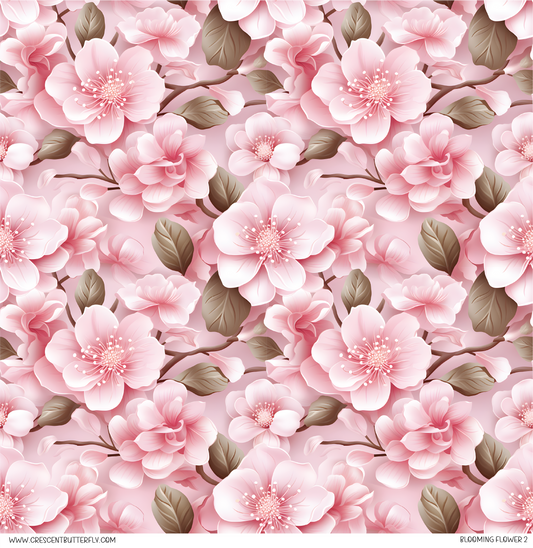 Blooming Flower 2 Vinyl Sheet/Wrap