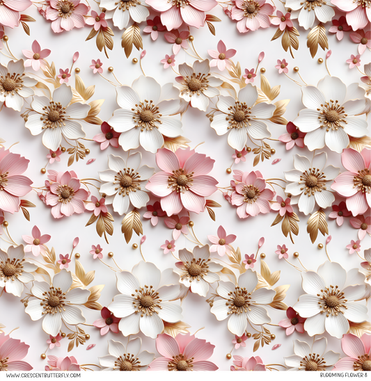 Blooming Flower 8 Vinyl Sheet/Wrap