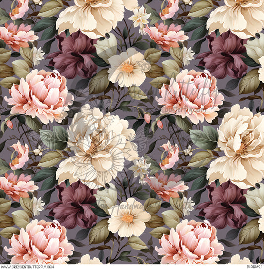 Blooms 1 Printed Vinyl Sheet/Wrap