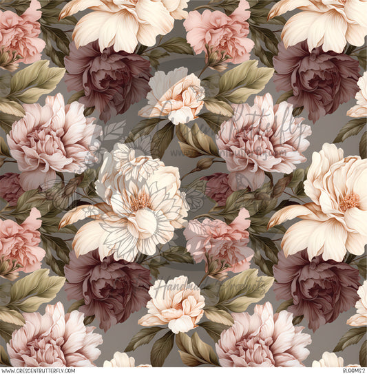 Blooms 2 Printed Vinyl Sheet/Wrap