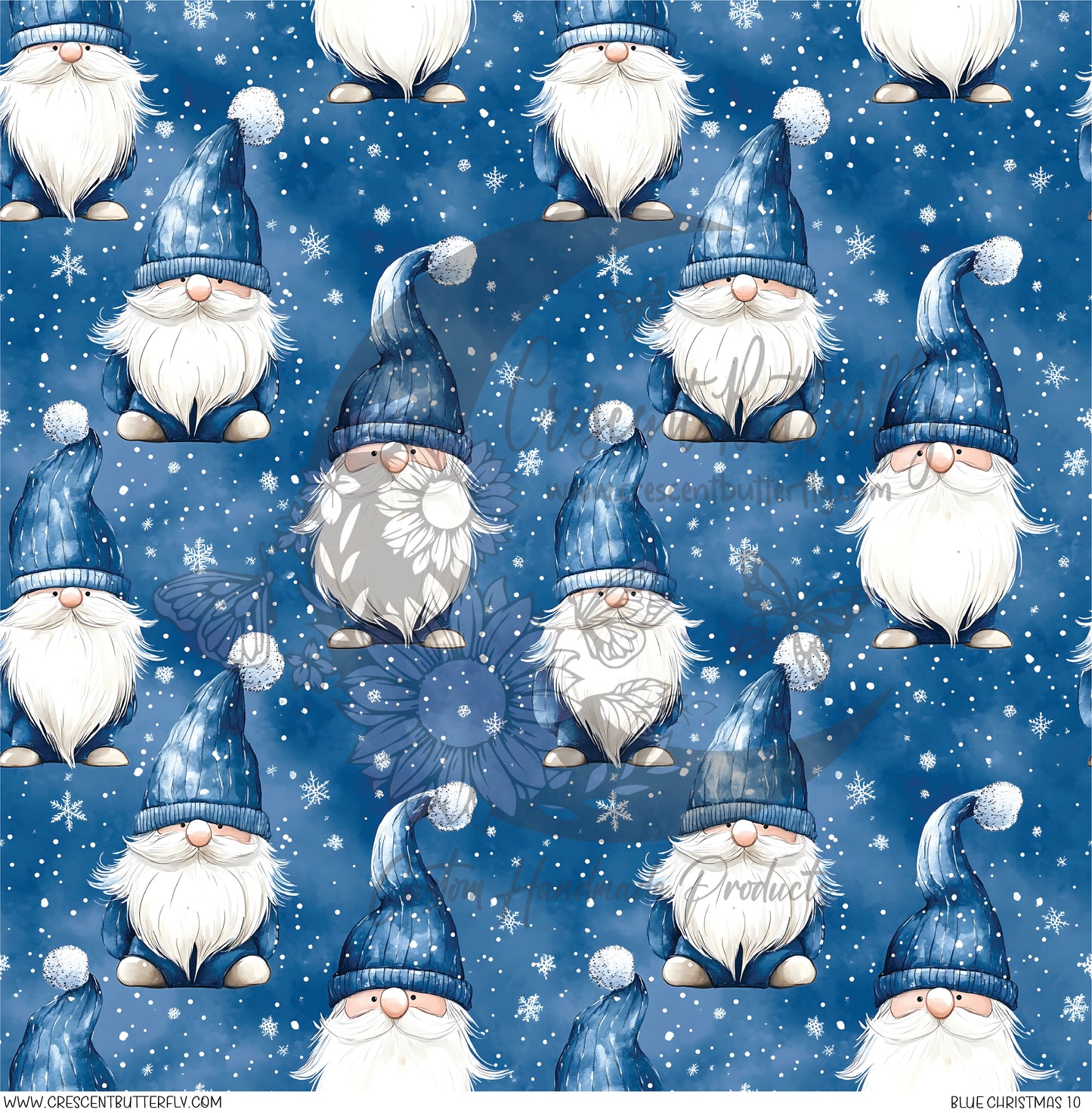 Blue Christmas 10 Printed Vinyl Sheet/Wrap