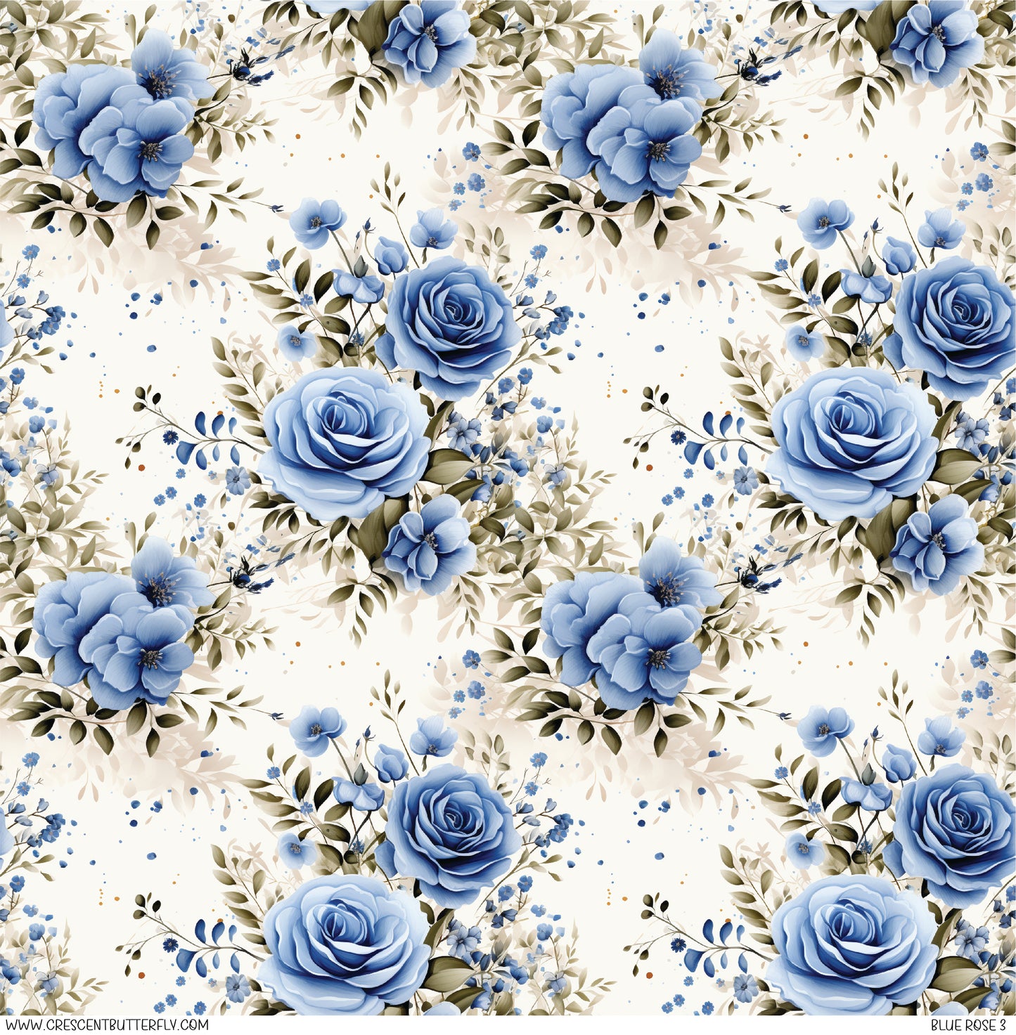 Blue Rose 3 Printed Vinyl Sheet/Wrap