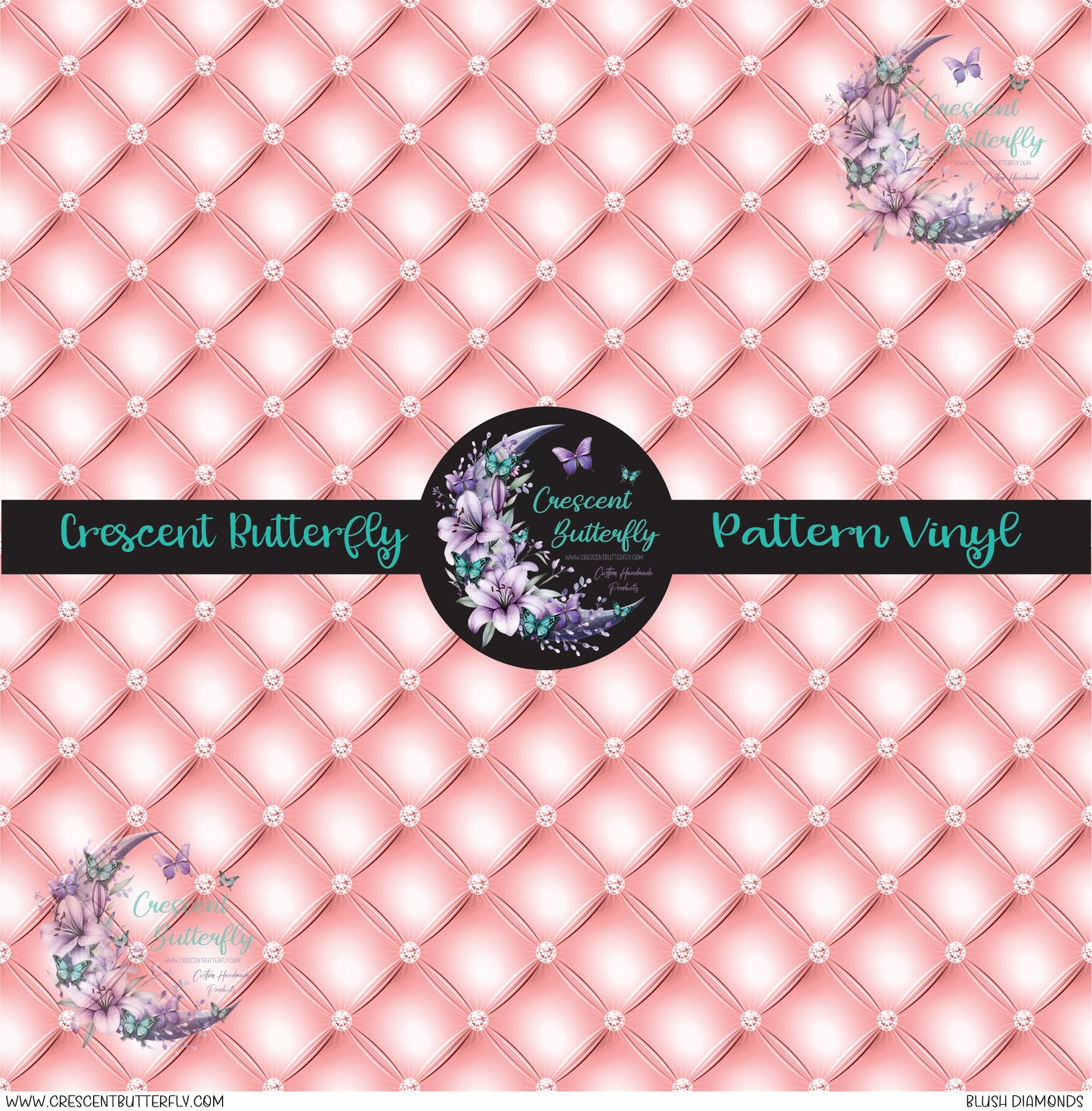 Blush Diamonds Printed Vinyl Sheet/Wrap