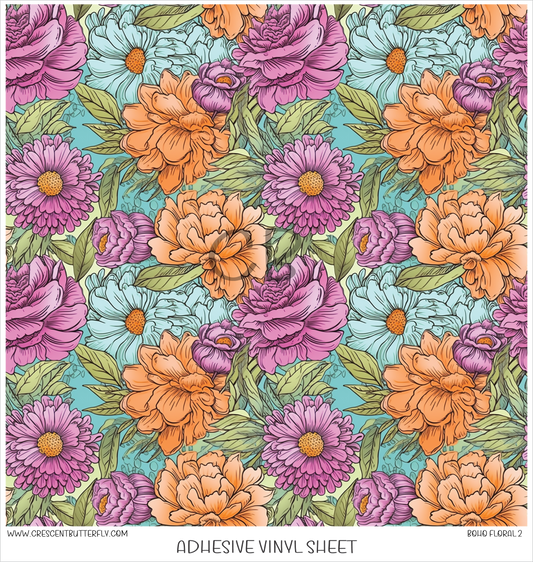 Boho Floral 2 Printed Vinyl Sheet/Wrap