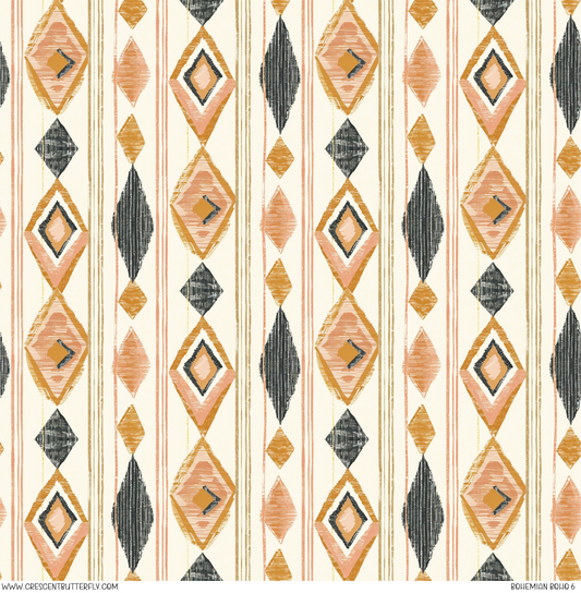 Bohemian Boho 6 Pattern Vinyl Sheet/Wrap