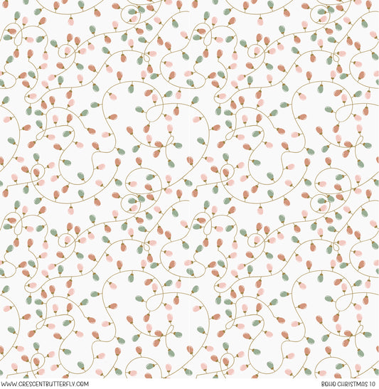 Boho Christmas 10 Printed Vinyl Sheet/Wrap