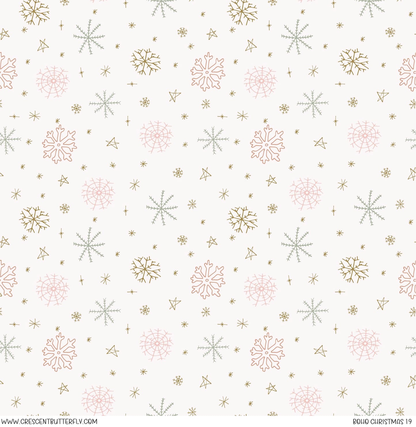 Boho Christmas 19 Printed Vinyl Sheet/Wrap