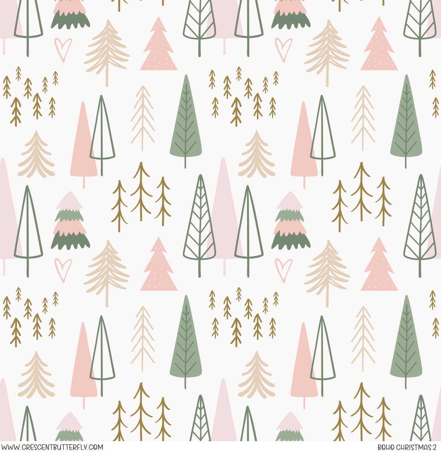 Boho Christmas 2 Printed Vinyl Sheet/Wrap