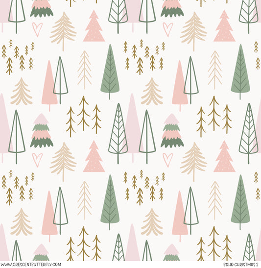 Boho Christmas 2 Printed Vinyl Sheet/Wrap