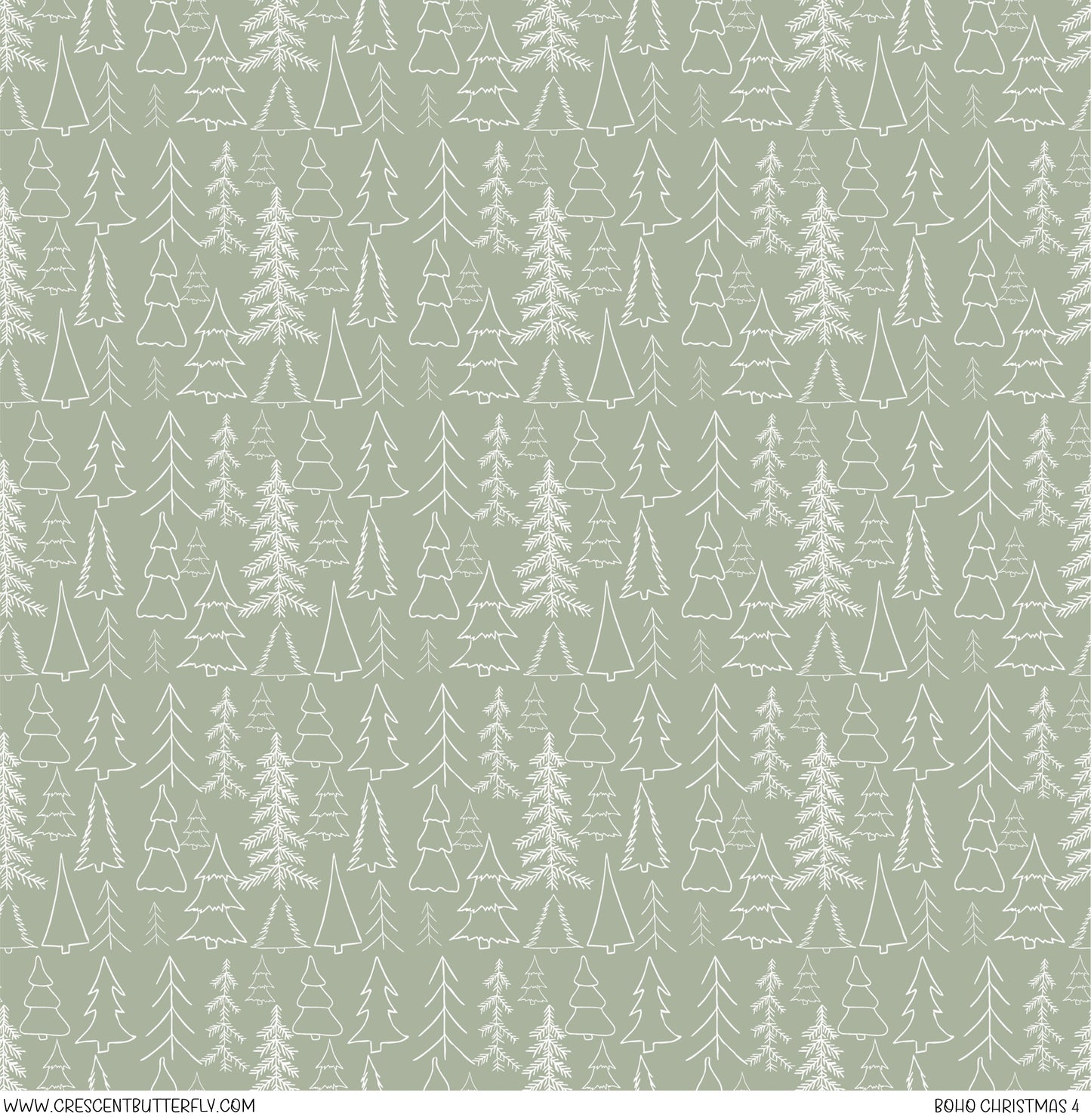 Boho Christmas 4 Printed Vinyl Sheet/Wrap