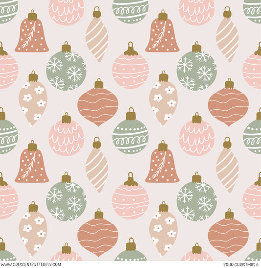 Boho Christmas 6 Printed Vinyl Sheet/Wrap