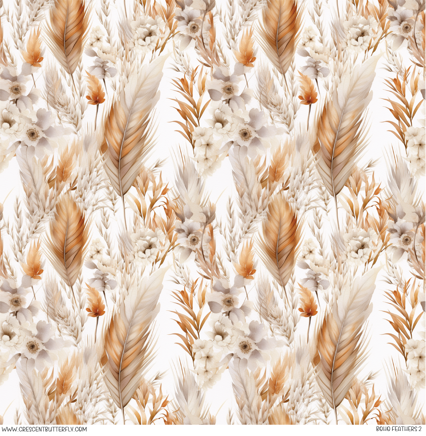 Boho Feathers 2 Printed Vinyl Sheet/Wrap