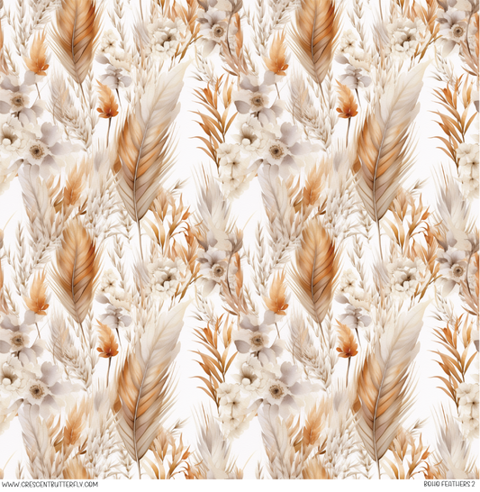 Boho Feathers 2 Printed Vinyl Sheet/Wrap