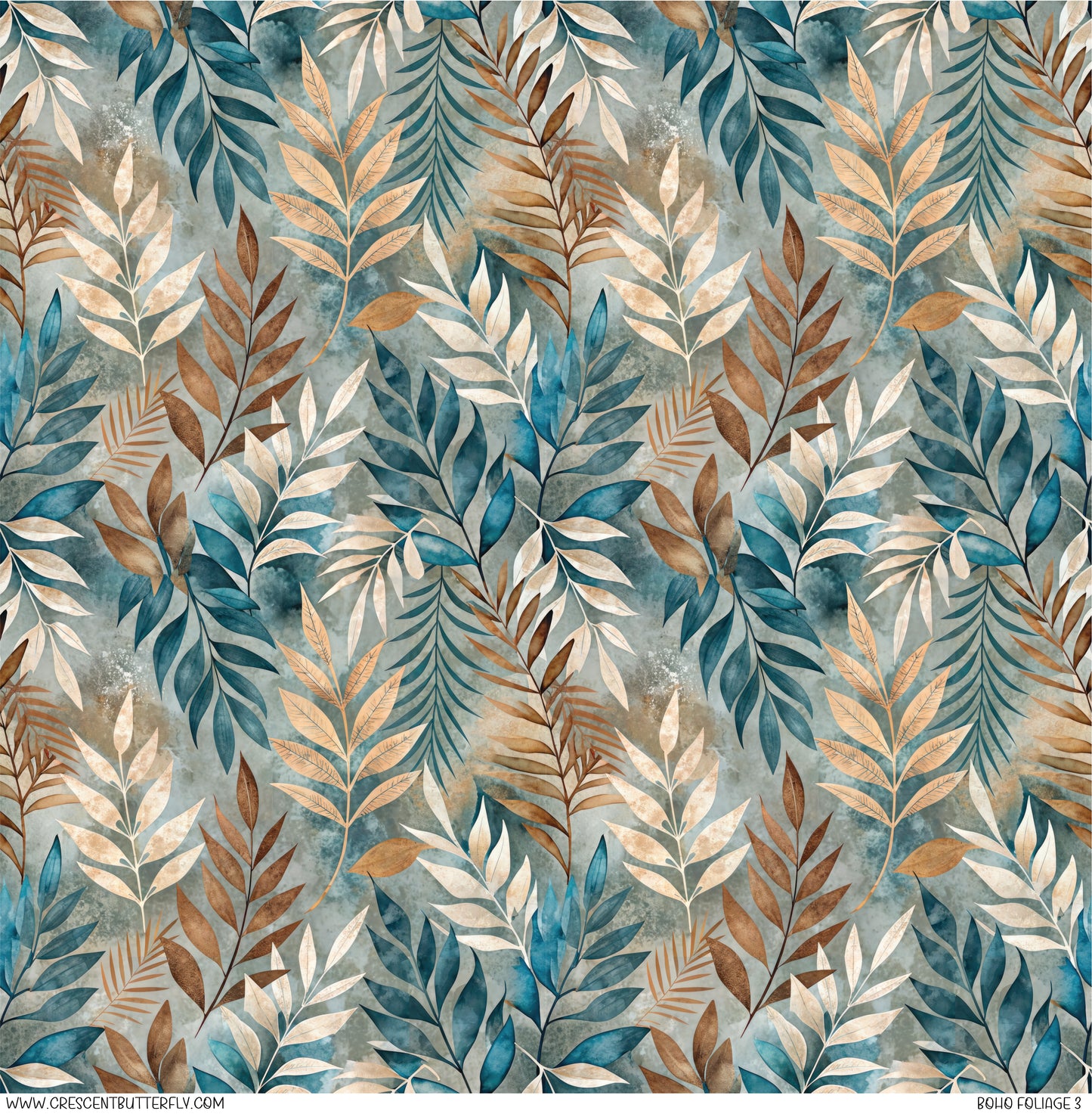 Boho Foliage 3 Printed Vinyl Sheet/Wrap