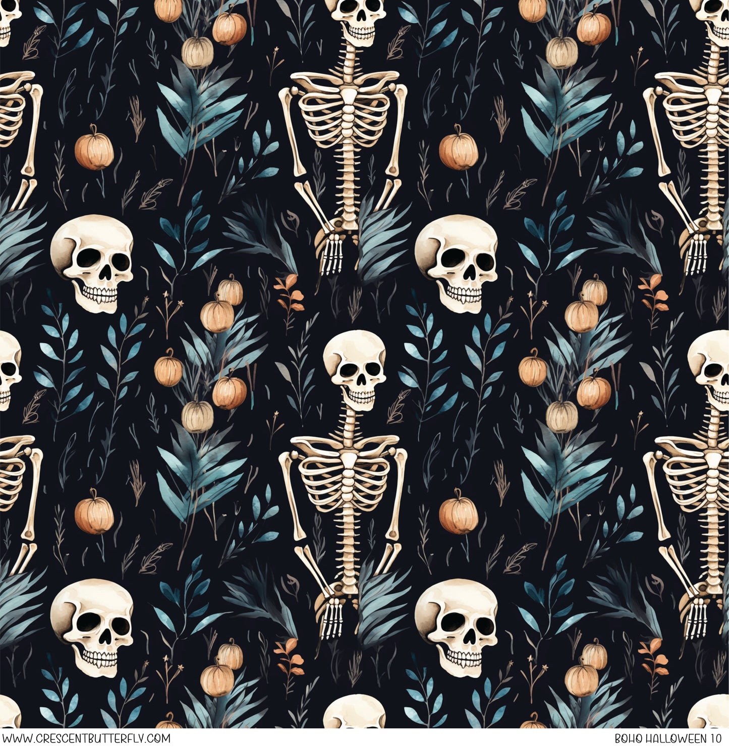 Boho Halloween 10 Printed Vinyl Sheet/Wrap