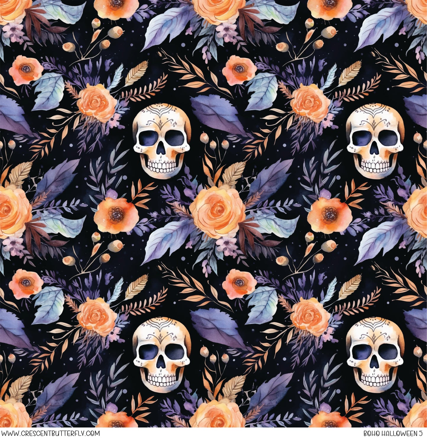 Boho Halloween 5 Printed Vinyl Sheet/Wrap