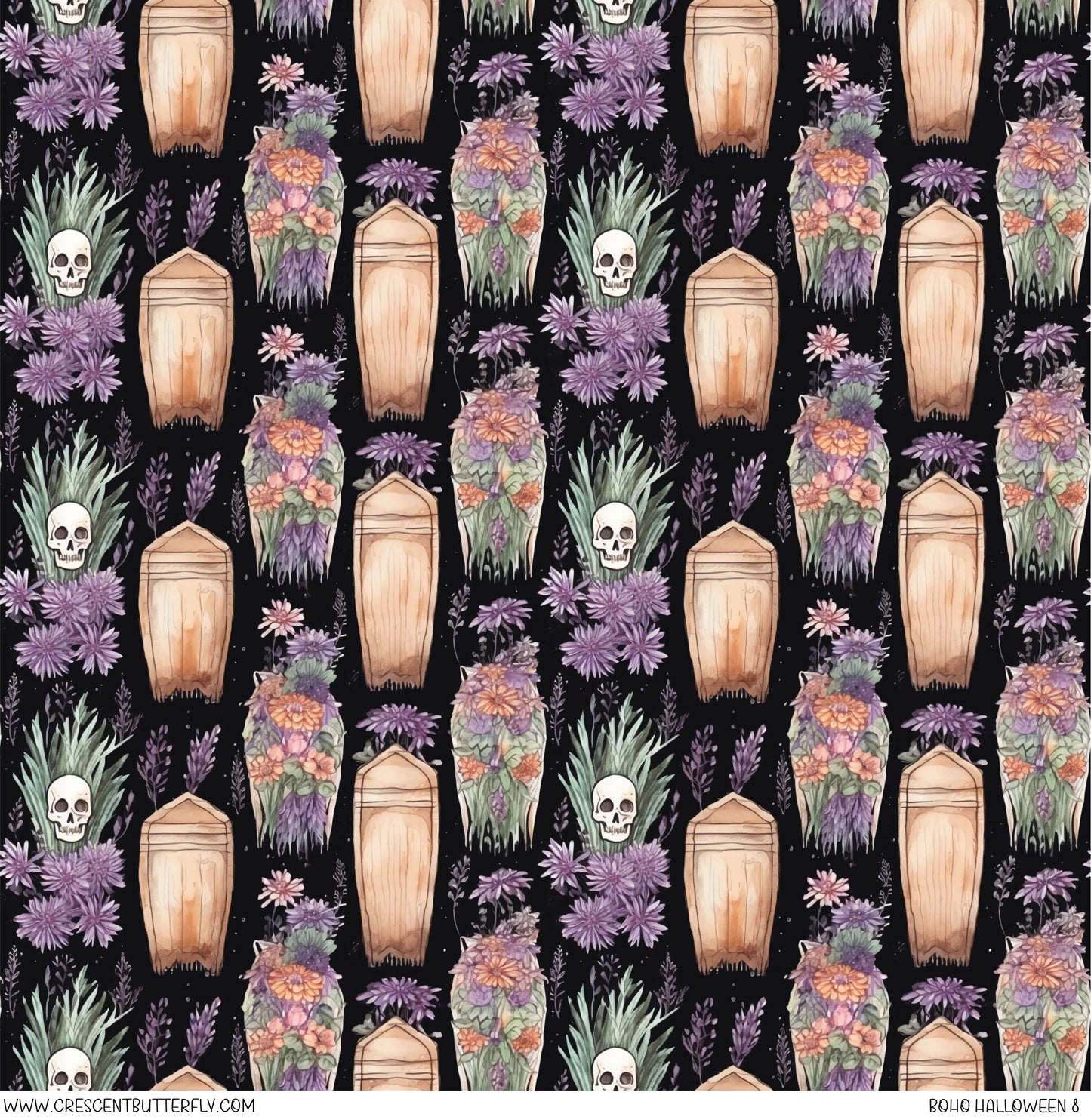 Boho Halloween 8 Printed Vinyl Sheet/Wrap