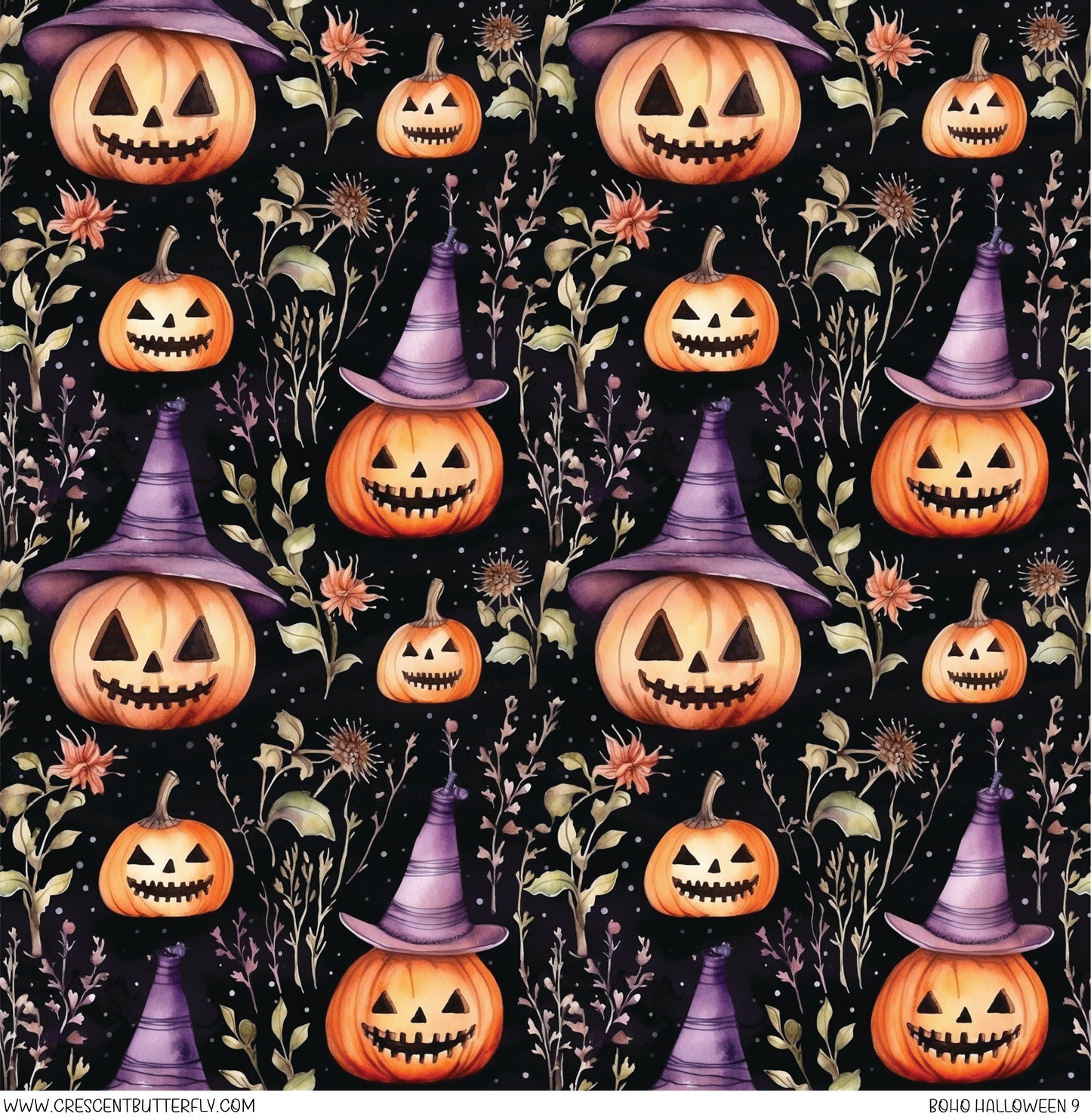 Boho Halloween 9 Printed Vinyl Sheet/Wrap