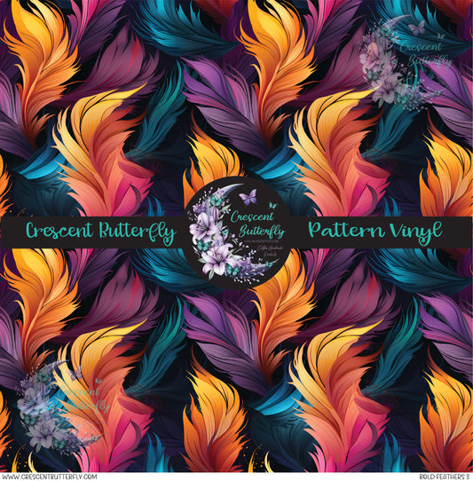 Bold Feathers 3 Printed Vinyl Sheet/Wrap