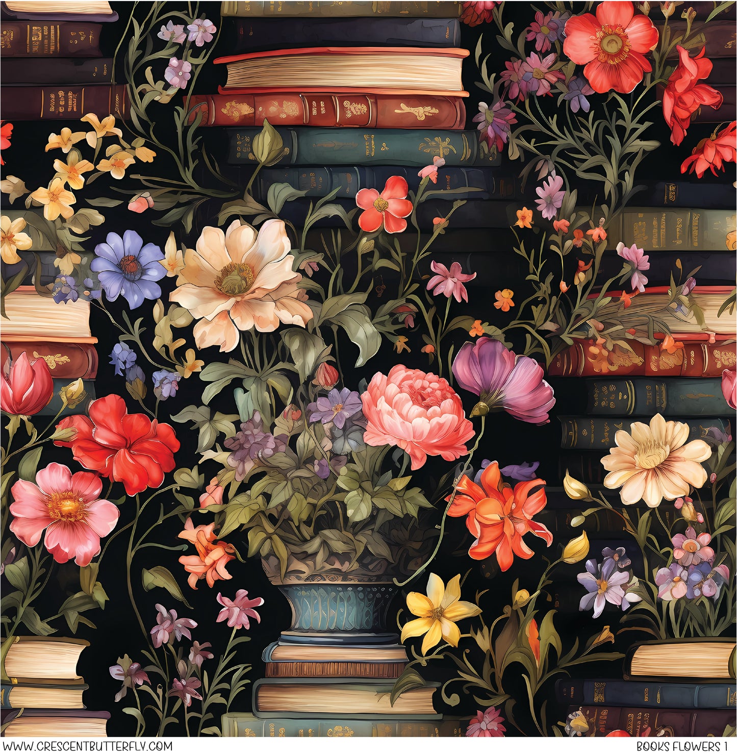 Book Flowers 1 Vinyl Sheet/Wrap