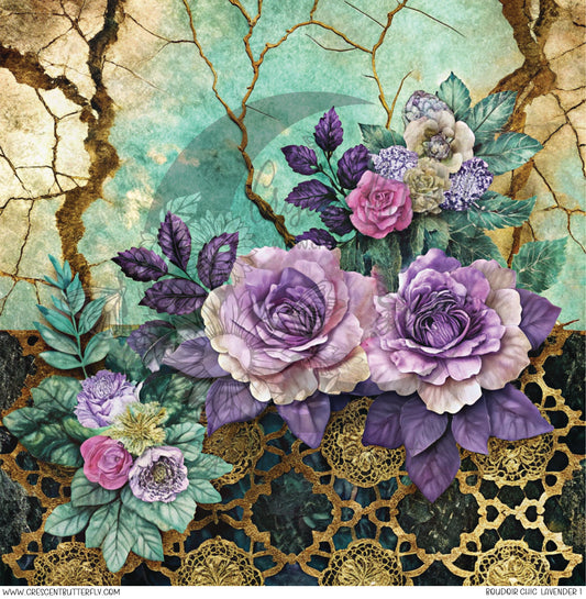 Boudoir Chic Lavender 1 Printed Vinyl Sheet/Wrap