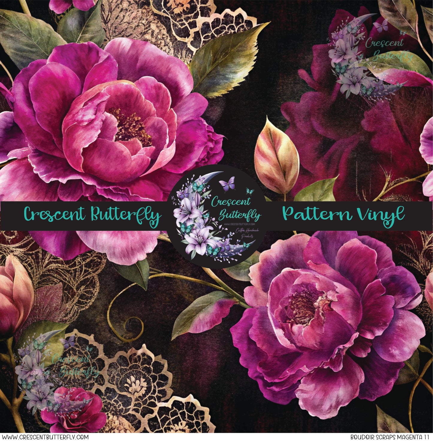 Boudoir Scraps Magenta 11 Printed Vinyl Sheet/Wrap
