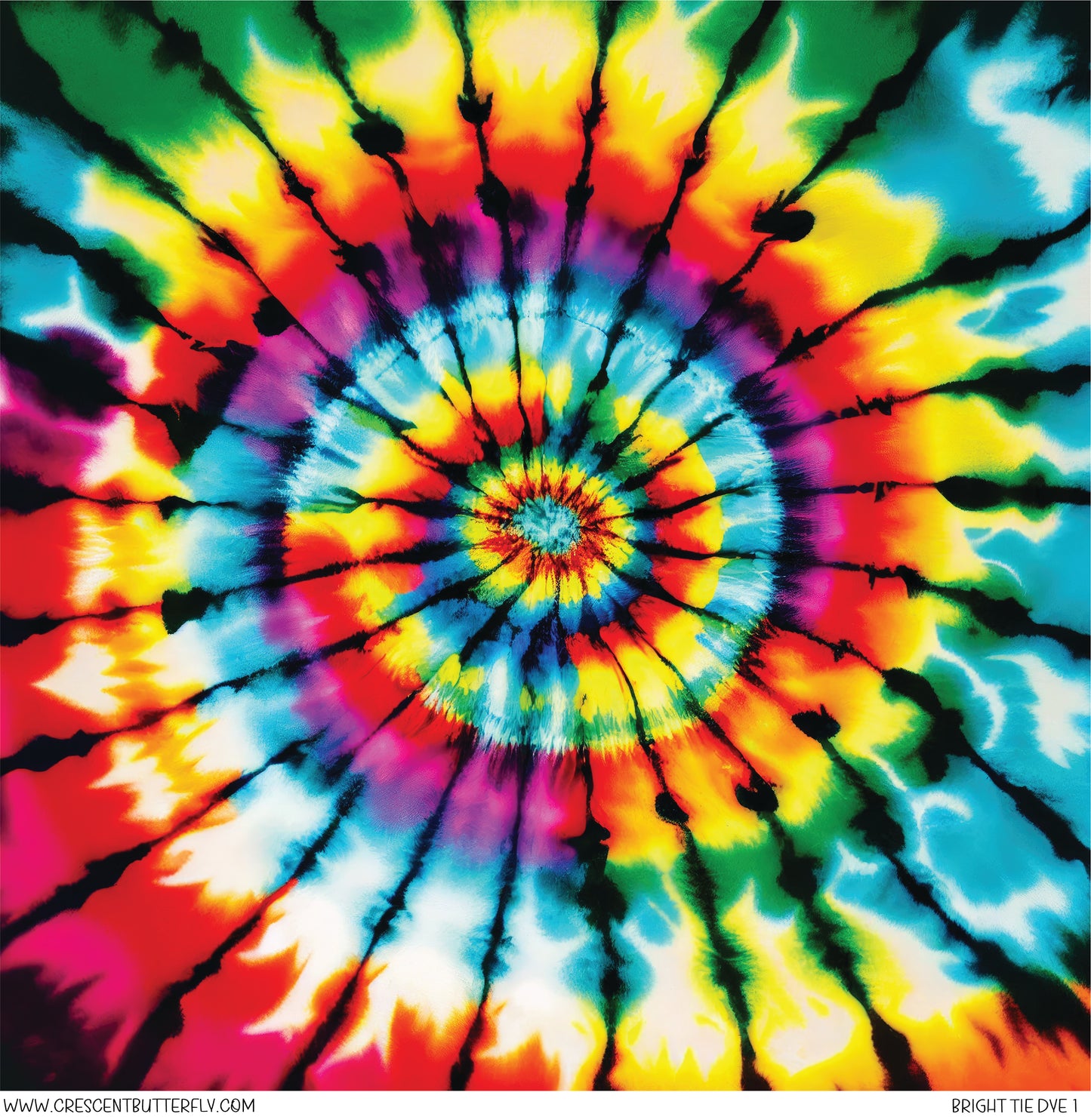 Bright Tie Dye 1 Printed Vinyl Sheet/Wrap