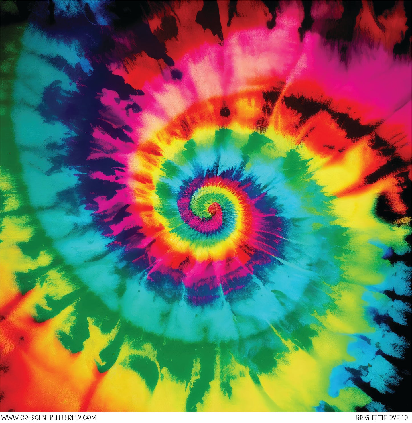 Bright Tie Dye 10 Printed Vinyl Sheet/Wrap