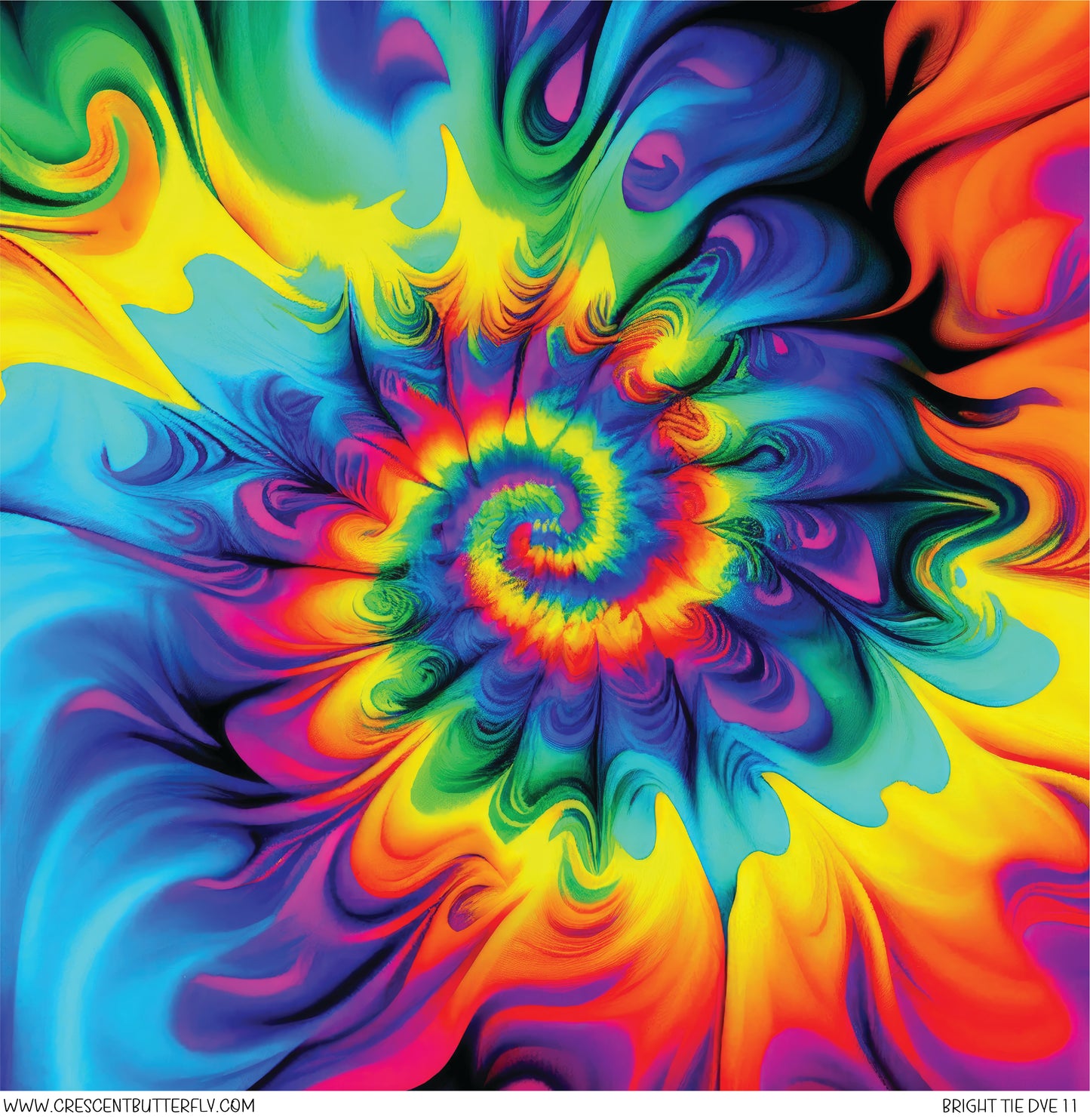 Bright Tie Dye 11 Printed Vinyl Sheet/Wrap