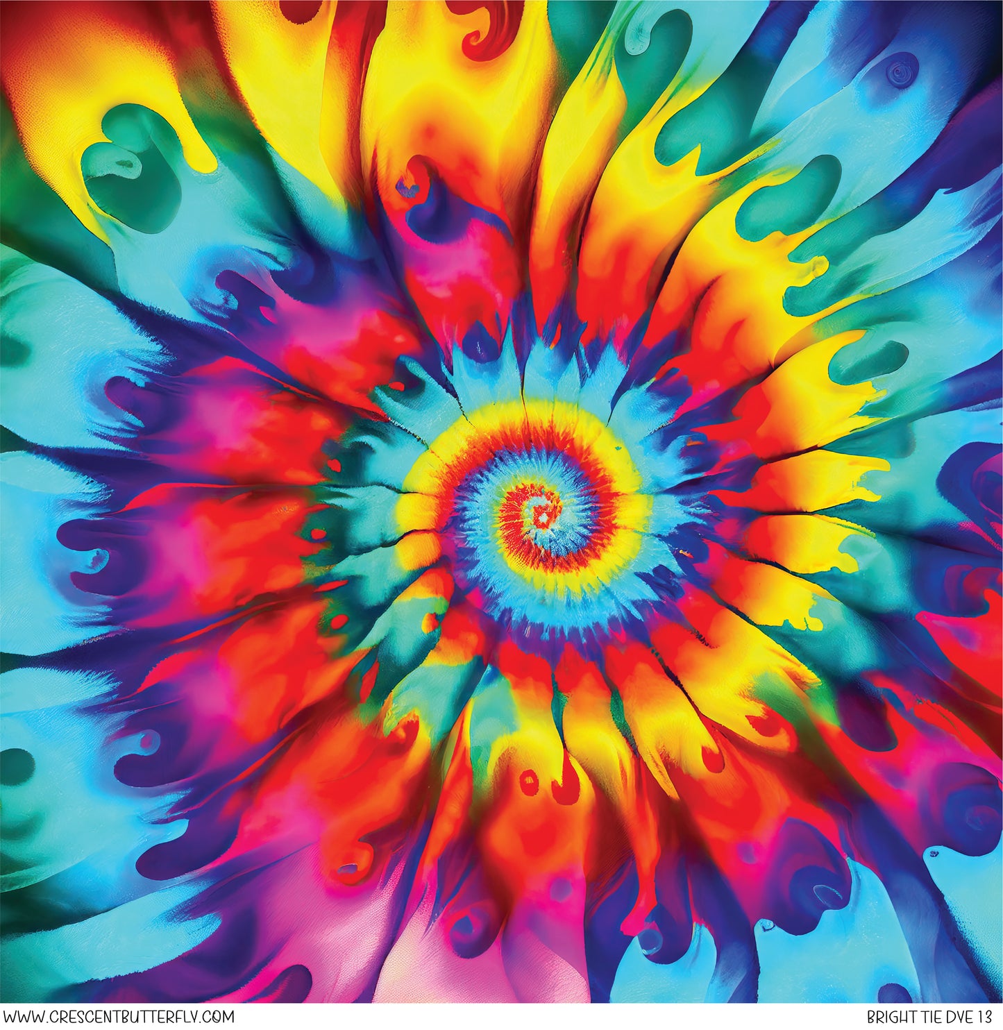 Bright Tie Dye 13 Printed Vinyl Sheet/Wrap