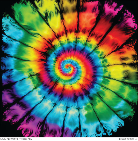 Bright Tie Dye 14 Printed Vinyl Sheet/Wrap