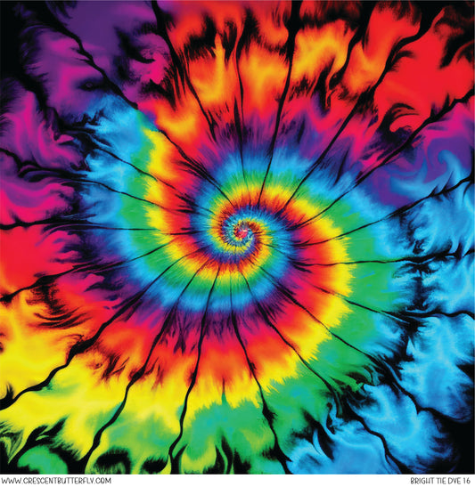 Bright Tie Dye 16 Printed Vinyl Sheet/Wrap