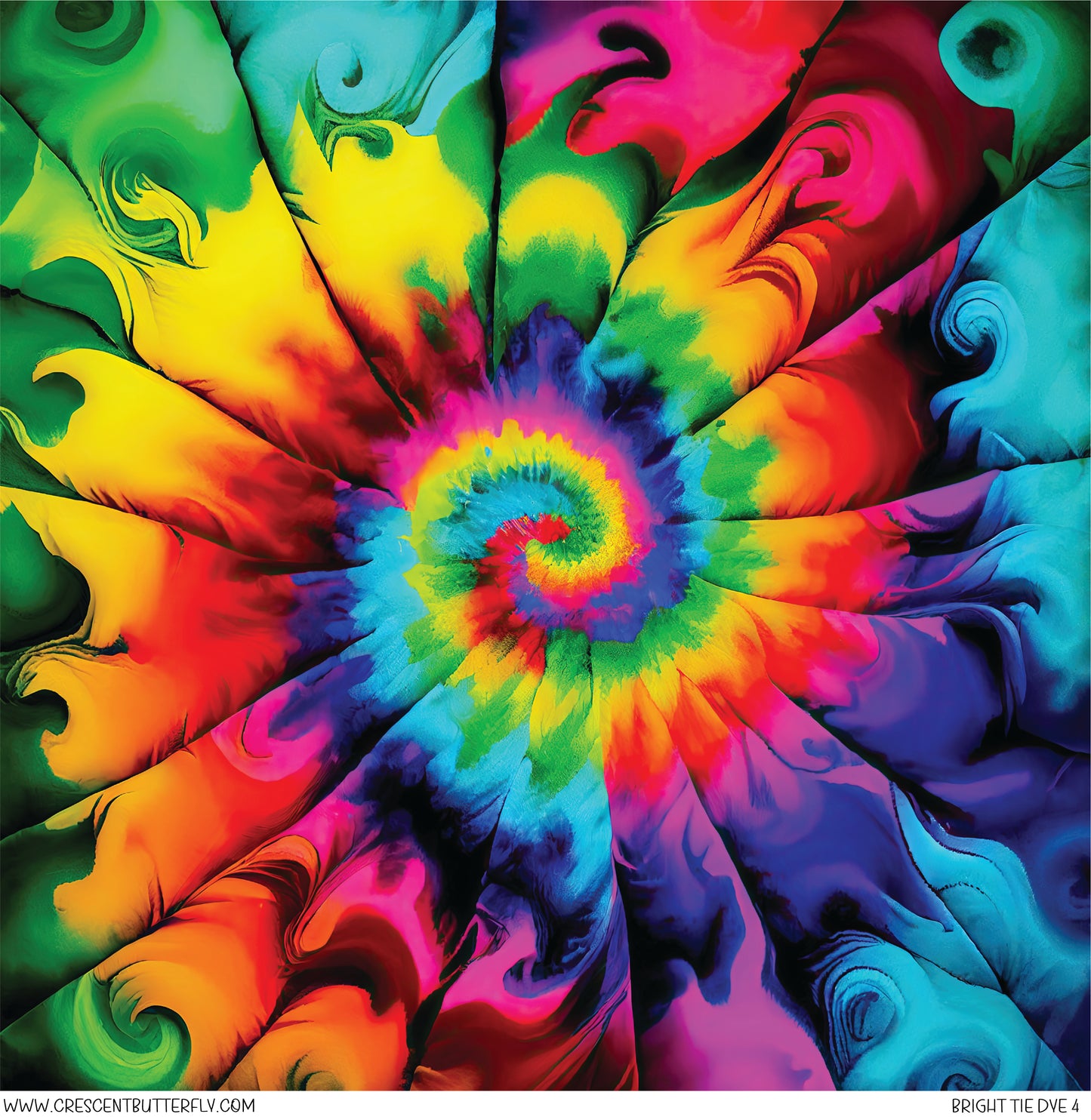 Bright Tie Dye 4 Printed Vinyl Sheet/Wrap