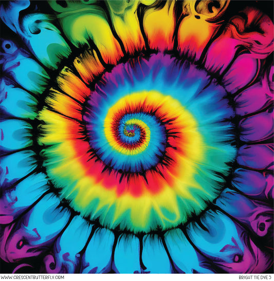 Bright Tie Dye 5 Printed Vinyl Sheet/Wrap