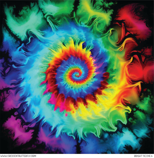 Bright Tie Dye 6 Printed Vinyl Sheet/Wrap